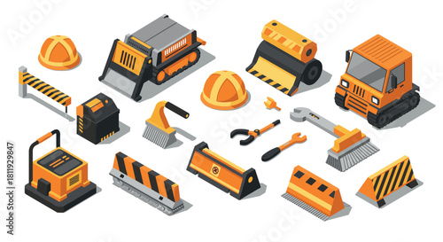 Isometric pottery workshop scene with artisans crafting clay creations in modern studio