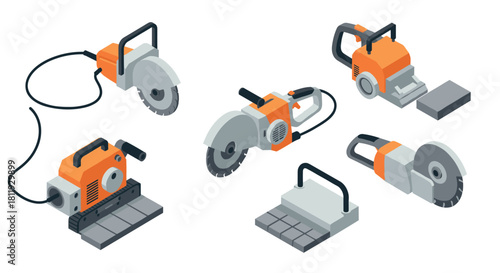 Isometric pottery workshop scene with clay vases and potters on wheel