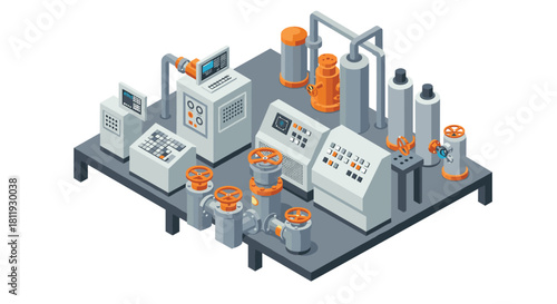 Isometric tow truck loading cars for vehicle service and repair assistance