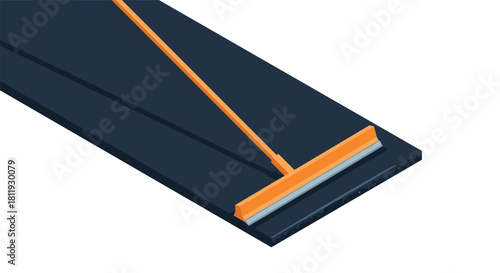 Isometric pipe system elements with valves and pressure gauges for industrial design