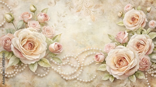 Light rose pearl border