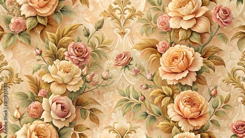 Vintage floral seamless pattern