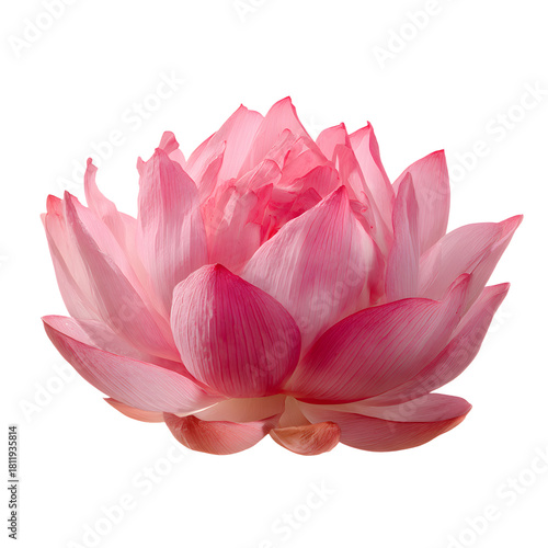 Exquisite Pink Lotus Petals Isolated on Transparent Background for Design Projects