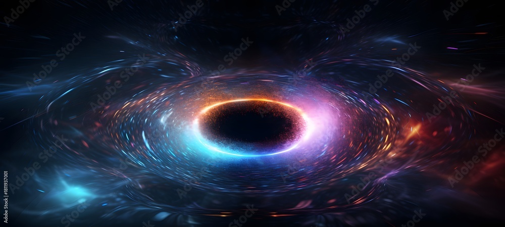 Obraz premium a light black hole coming out of the smoke,generative AI
