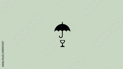Fragile and Keep Dry Packaging Symbols Icon Set. Handle with Care and Protect from Moisture Shipping Signs