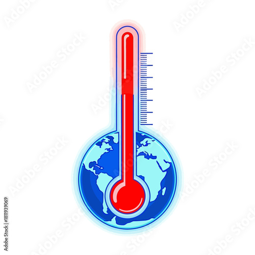 Rising Temperatures A Visual Representation of Global Warming with a Thermometer