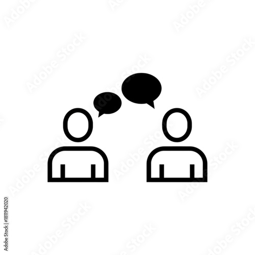 Minimalist Line Art Speaker and Public Announcement Group Vector Image for Leader Communication