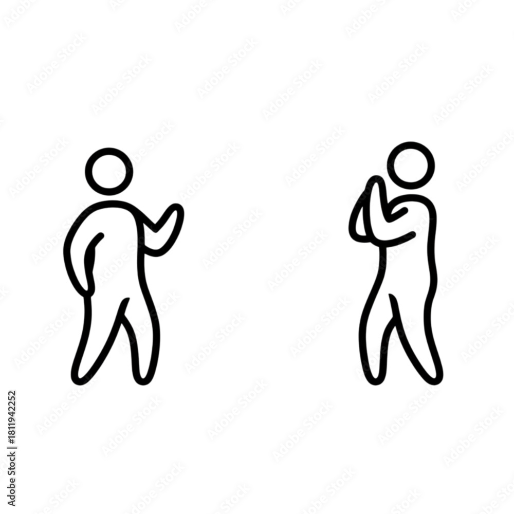 Obraz premium Monochrome Solid Silhouette Icon Representing a Large Group, Audience, or Community Vector Image
