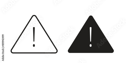 Alert icons set. Pixel Perfect scalable icons.