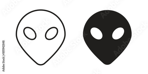 Alien icons set. Pixel Perfect scalable icons.