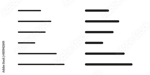 Align left icons set. Pixel Perfect scalable icons.