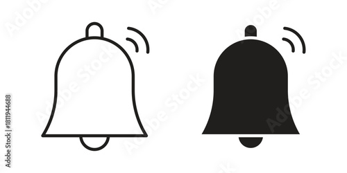 Bell icons set. Pixel Perfect scalable icons.