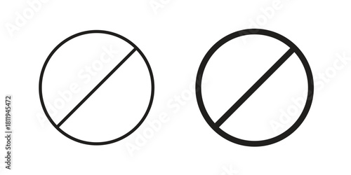 Blocked icons set. Pixel Perfect scalable icons.