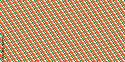Wallpaper Christmas candy cane striped seamless pattern. Christmas candycane background with red stripes. vector illustration