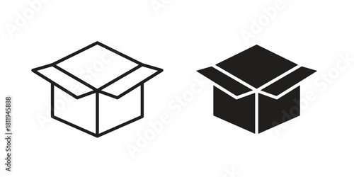 Box icons set. Pixel Perfect scalable icons.