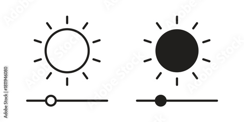 Brightness icons set. Pixel Perfect scalable icons.