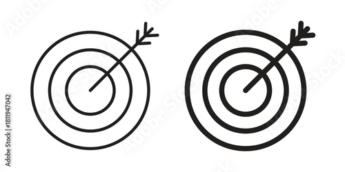 Bulls eye icons set. Pixel Perfect scalable icons.