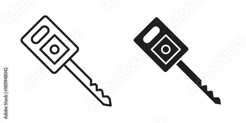 Car key icons set. Pixel Perfect scalable icons.