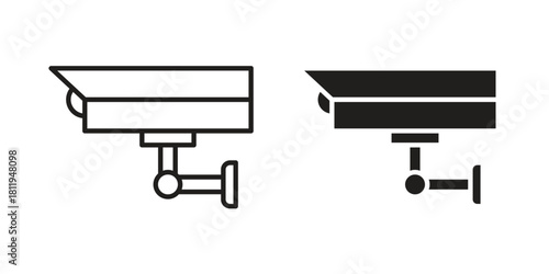CCTV icons set. Pixel Perfect scalable icons.