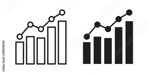 Chart icons set. Pixel Perfect scalable icons.