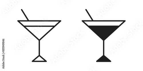Cocktail icons set. Pixel Perfect scalable icons.