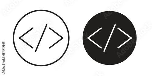 Code icons set. Pixel Perfect scalable icons.