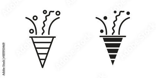 Confetti icons set. Pixel Perfect scalable icons.