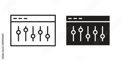 Control panel icons set. Pixel Perfect scalable icons.