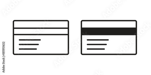 Credit card icons set. Pixel Perfect scalable icons.