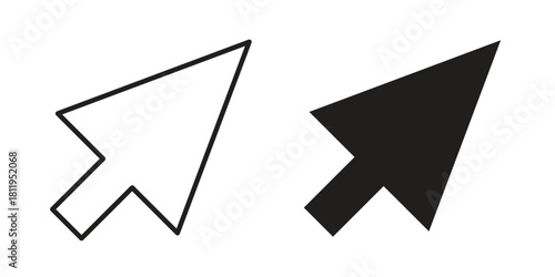 Cursor arrow icons set. Pixel Perfect scalable icons.