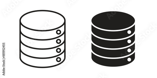 Database icons set. Pixel Perfect scalable icons.