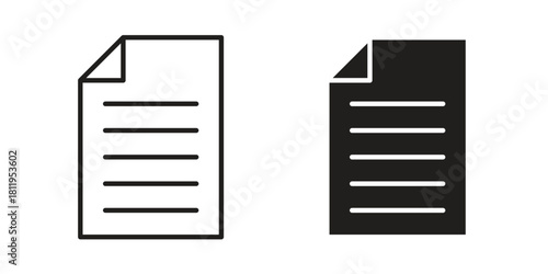 Document icons set. Pixel Perfect scalable icons.
