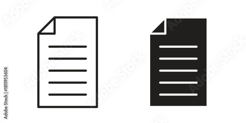Document icons set. Pixel Perfect scalable icons.