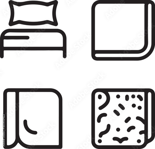 Set of clothes icons vector illustration for bed room