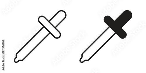 Eye dropper icons set. Pixel Perfect scalable icons.