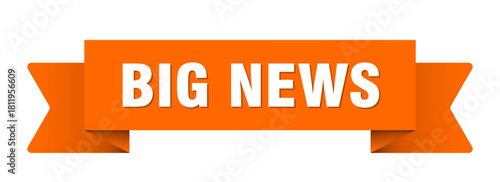 big news ribbon isolated on transparent background. big news ribbon