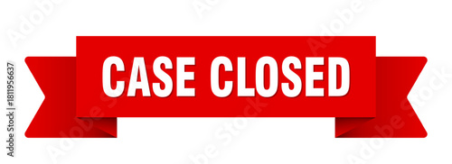 case closed ribbon isolated on transparent background. case closed ribbon