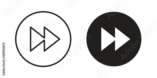 Fast forward icons set. Pixel Perfect scalable icons.