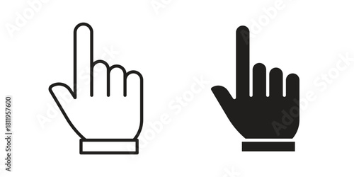 Finger icons set. Pixel Perfect scalable icons.