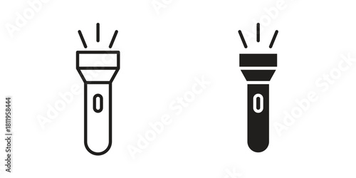 Flashlight icons set. Pixel Perfect scalable icons.