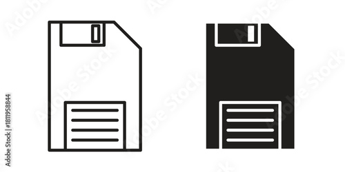 Floppy disk icons set. Pixel Perfect scalable icons.