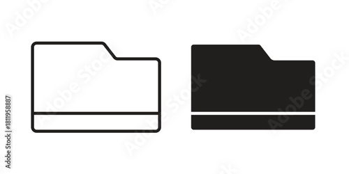 Folder icons set. Pixel Perfect scalable icons.