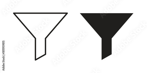 Funnel icons set. Pixel Perfect scalable icons.