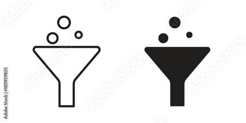 Funnel icons set. Pixel Perfect scalable icons.