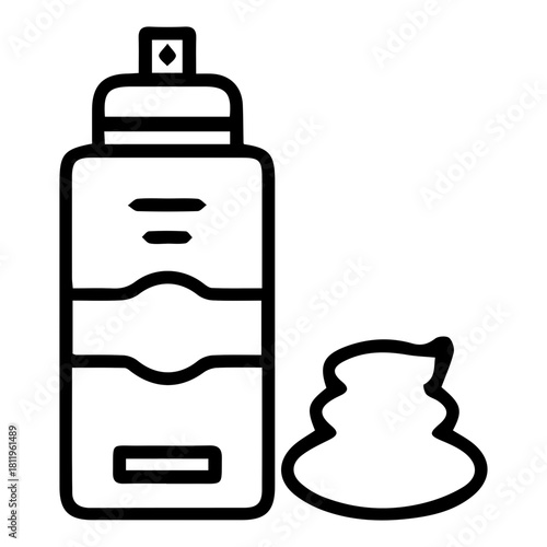 Shaving foam icon