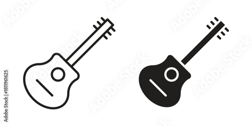 Guitar icons set. Pixel Perfect scalable icons.
