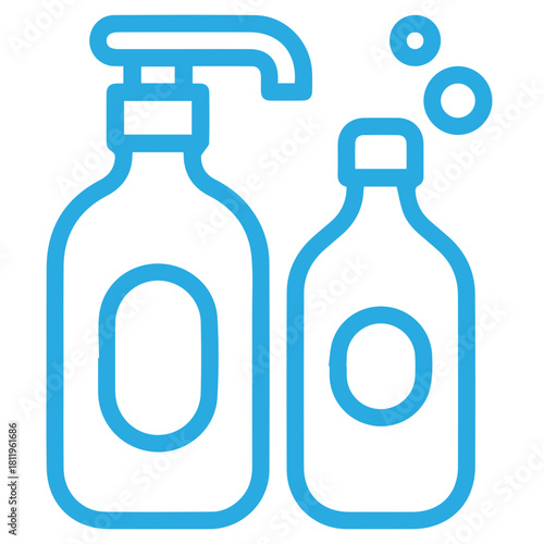 Soap and shampoo bottles