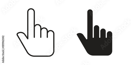 Hand pointer icons set. Pixel Perfect scalable icons.