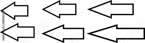 Arrow outline. Arrow outline icon . Arrow outline vector.