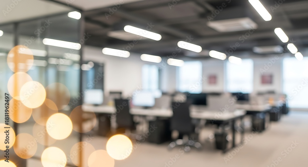 Fototapeta premium Office interior bokeh